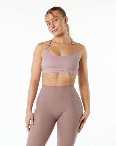 Purple Dove Alphalete Double Brushed Bra | 21783-JYKW