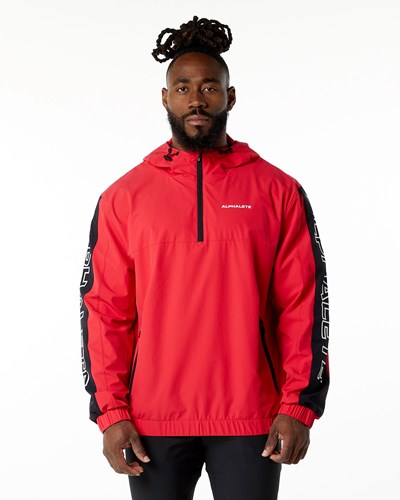 Racer Red Alphalete Woven Performance Jacket | 56983-NPGY