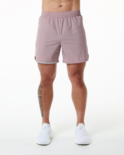 Rose Alphalete Woven 4-Way Stretch 5" Short | 73564-GHKF