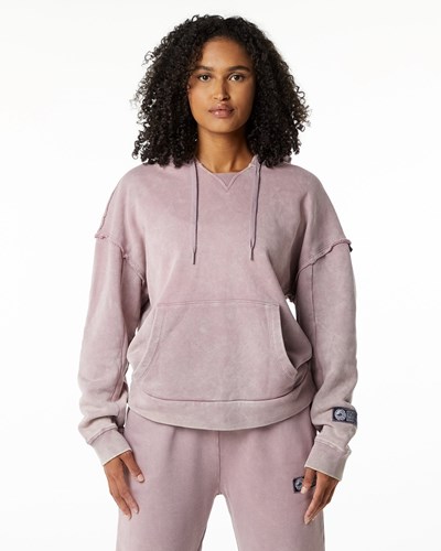 Rose Quartz Alphalete Heavyweight Washed Terry Hoodie | 84056-ZJUS