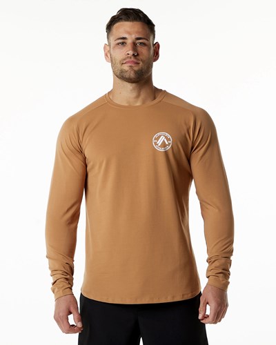 Rust Alphalete Fitted Performance Long Sleeve | 93260-WYMH