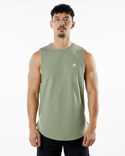 Sage Alphalete Fitted Performance Tank | 95243-LSVD