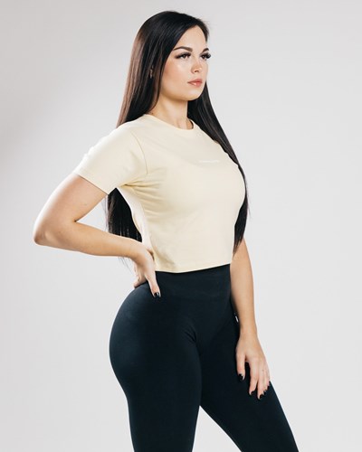 Sea Salt Alphalete Fitted Performance Crop | 10692-SQRP