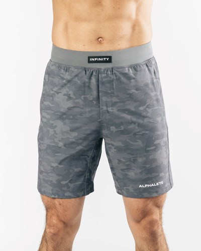 Shadow Grey Alphalete Woven 4-Way Stretch 7" Short | 19724-HNQR