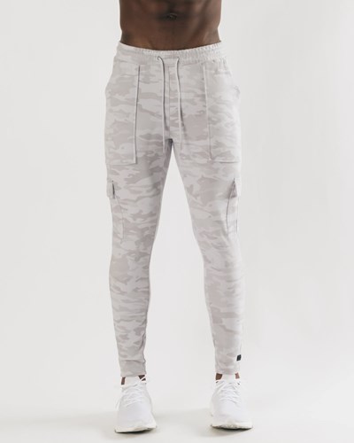 Silver Camo Alphalete Fitted Single-Brushed 30" Cargo Pant | 75920-JDBK
