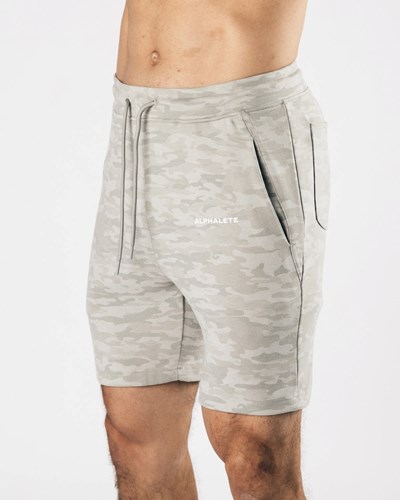Silver Camo Alphalete Relaxed All-Purpose 8" Cotton Short | 45791-RPZH