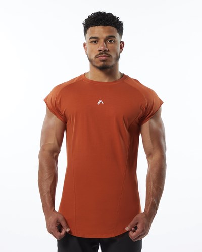 Sour Tangerine Alphalete High Performance Sleeveless Tee | 56039-XPUY
