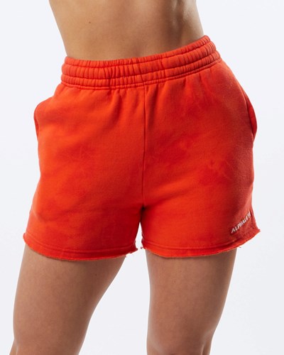 Strawberry Alphalete Washed 3.5" Fleece Short | 42391-NGLV