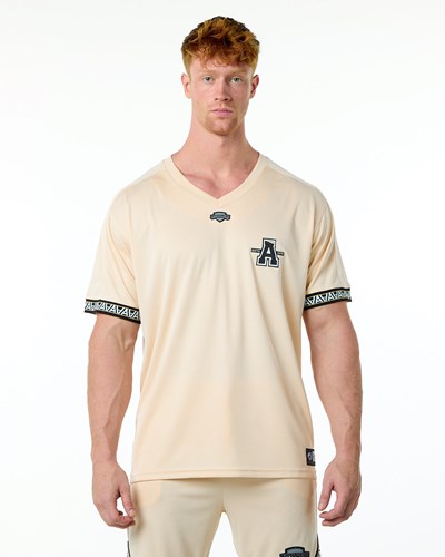 Tan Alphalete Oversized Short Sleeve Jersey | 21068-LAGV
