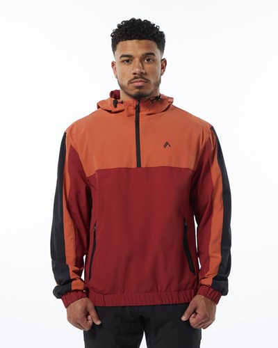 Tartan Red Alphalete Woven Performance Jacket | 10327-BXKU