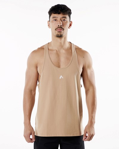 Taupe Alphalete Fitted Performance Stringer | 49382-AUNK
