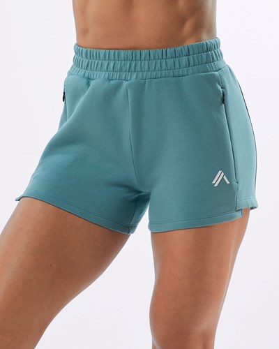 Teal Alphalete Interlock Knit 3.5" Short | 63284-NOZQ