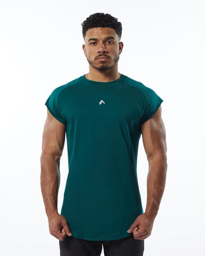 Velvet Teal Alphalete High Performance Sleeveless Tee | 56281-FMNS