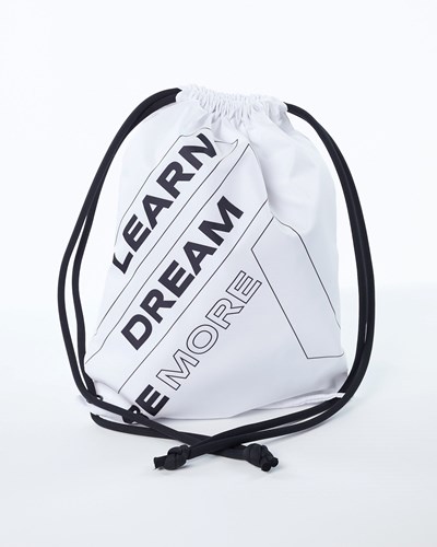 White Alphalete Drawstring Bag | 94071-HDVJ