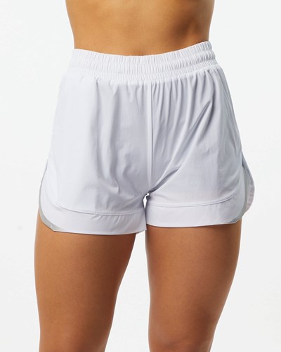 White Alphalete Lined Woven 4-Way Stretch Short | 50764-SEFZ
